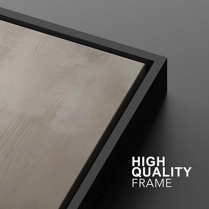 MUDECOR Framed Wall Art Print Set Minimalist Abstract Landscape Misty Horizons Illustrations Modern Art Decorative Chic for Living Room, Bedroom, Office - 16"x24"x3 Black