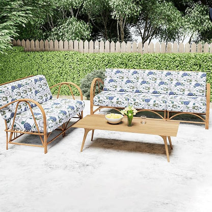 Smiry Printed Couch Cushion Covers, Stretch Soft Couch Covers for Sofa, Washable Non-Slip Sofa Slipcover Furniture Protector for Indoor and Outdoor (Backrest M, Light Green)