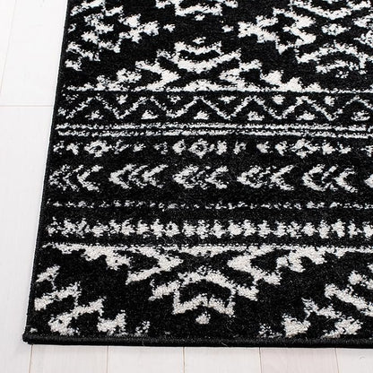 SAFAVIEH Area Rug 12x18 - Tulum Collection - Large - Black & Ivory, Moroccan Boho Tribal Design, Non-Shedding & Easy to Clean, Ideal for Living Room, Bedroom, Dining Space (TUL272Z)