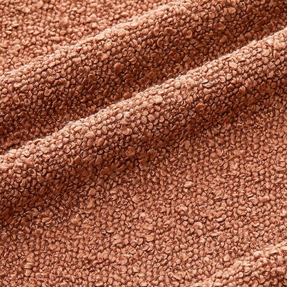 Mixhug Decorative Boucle Throw Pillow Covers, Rust, 20 x 20 Inches, Pack of 2 - Textured Boho Pillow Covers for Couch and Bed
