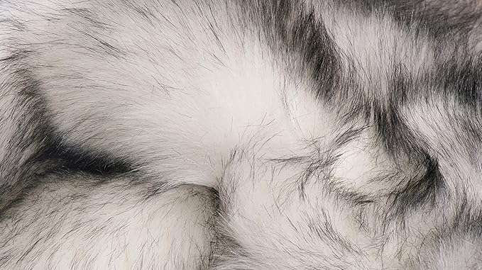 Luxe Gordon Faux Fur Rug with Soft and Fluffy Pile | Machine Washable Living Room Rug with Anti-Slip Backing | Cruelty-Free Area Rugs for Office or Bedroom, Gradient Grey, 6 ft Dia.