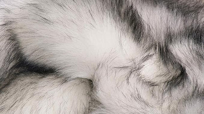 Luxe Gordon Faux Fur Rug with Soft and Fluffy Pile | Machine Washable Living Room Rug with Anti-Slip Backing | Cruelty-Free Area Rugs for Office or Bedroom, Gradient Grey, 5 ft x 6 ft