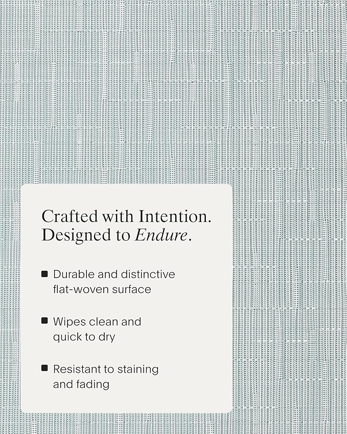 Chilewich Bamboo Placemats Set of 4 - Woven Rectangle Placemats - Reusable, Stain-Resistant, Indoor/Outdoor Tabletop Protection - 18.5" x 13.5" - Seaglass