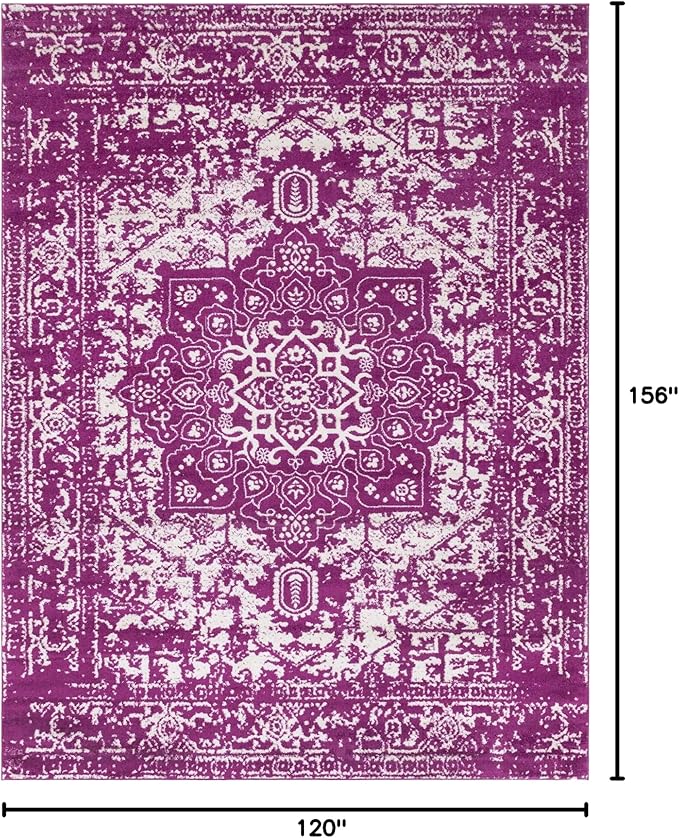 Rugs.com Arlington Collection Rug – 10' x 13' Purple Medium-Pile Rug Perfect for Living Rooms, Large Dining Rooms, Open Floorplans
