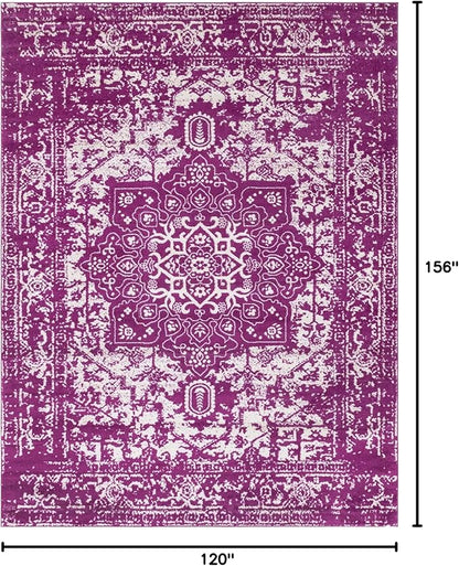Rugs.com Arlington Collection Rug – 10' x 13' Purple Medium-Pile Rug Perfect for Living Rooms, Large Dining Rooms, Open Floorplans