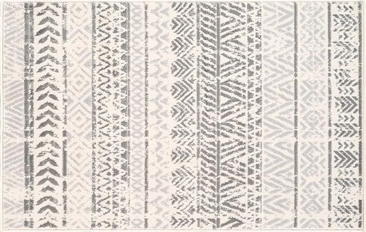 Rugshop Geometric Boho Perfect for high Traffic Areas of Your Living Room,Bedroom,Home Office,Kitchen Area Rug 2'7" x 4' Gray