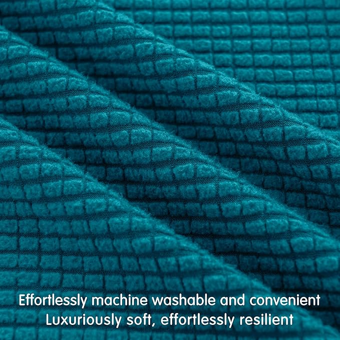 Hokway Couch Cushion Covers Stretch Cushion Covers Sofa Seat Cushion Slipcover Cushion Protector(Teal, Small)