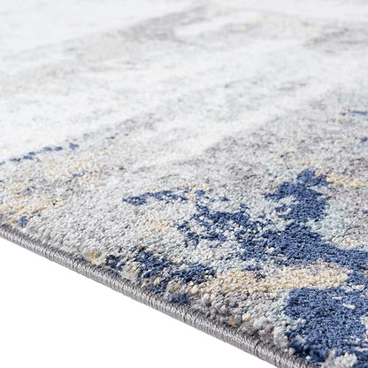LUXE WEAVERS Gray 8 ft.x 10 ft Hampstead Abstract Area Rug