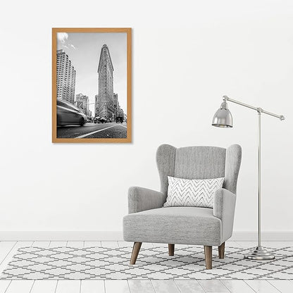 Americanflat 24x36 Poster Frame with Polished Plexiglass - Wide Picture Frames Made of Engineered Wood for Vertical or Horizontal Wall Display - Epic Collection - Dark Oak