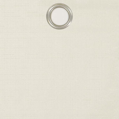 Eclipse Kendall Solid Textured Blackout Thermal Insulated Lining Grommet Window Curtain for Bedroom (1 Panel), 42 in x 54 in, Ivory