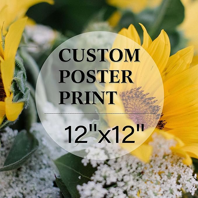 jenesaisquoi Custom Canvas Art Print 12" x 12", Upload Your Photo Image Custom Personalized Photo to Poster Printing Home Decor Wall Art Prints (Unframed)