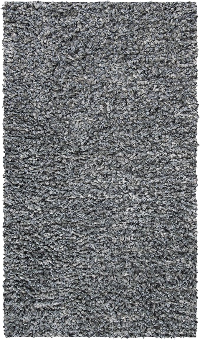 SAFAVIEH Sheep Shag Collection 4' x 6' Silver SSG212G Handmade 1-inch Thick Area Rug