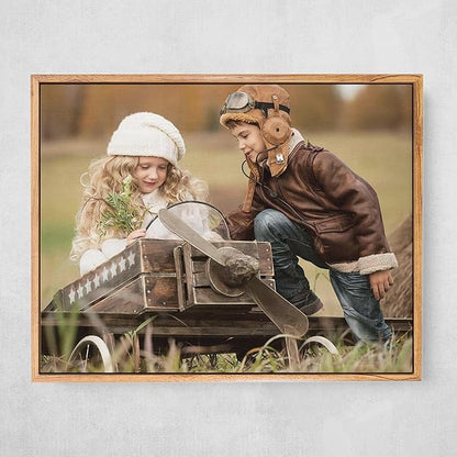 Personalized Custom Canvas Prints: Photo On Canvas (Light Brown, 18X24) Transform Your Photos into Stunning Framed Wall Art Digitally Printed Photo To Canvas Ideal for Home Decor, Gifts Keepsakes.Made in Texas, USA
