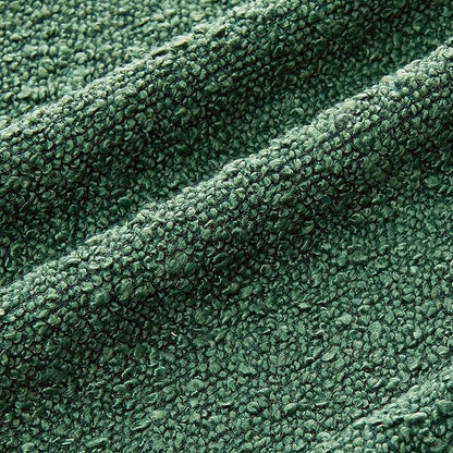 Mixhug Decorative Boucle Throw Pillow Covers, Forest Green, 20 x 20 Inches, Pack of 2 - Textured Boho Pillow Covers for Couch and Bed