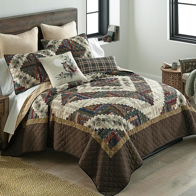 Donna Sharp Queen Bedding Set - 3 Piece - Whitley Lightweight Quilt Set with Queen Quilt and Two Standard Size Pillow Shams - Machine Washable