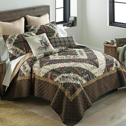 Donna Sharp King Bedding Set - 3 Piece - Whitley Lightweight Quilt Set with King Quilt and Two King Size Pillow Shams - Machine Washable