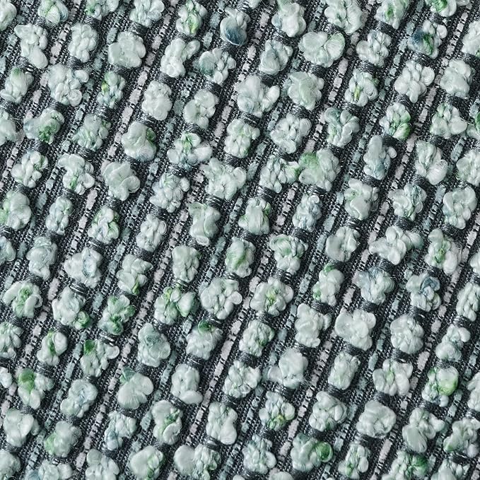 Striped Throw Pillow Covers 20x20 Set of 2 Green Textured Boucle Chic Morden Boho Accent Farmhouse Square Decorative Couch Pillow Covers for Home Decor Bed Sofa Living Room