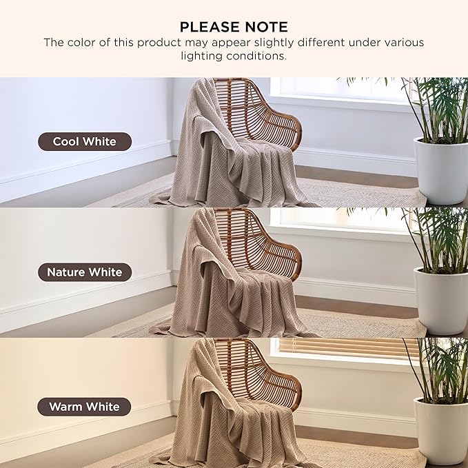 Bedsure Gentlesoft 100% Cotton Blanket Twin XL Size for College Dorm - Breathable and Soft, Waffle Weave Twin Blanket for Summer, Dorm Room Essentials, Light Brown, 66x90 inches
