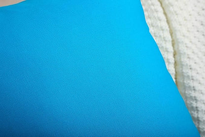 TangDepot Handmade Decorative Solid 100% Cotton Canvas Throw Pillow Covers/Pillow Shams, (28" x28" , Pacific Blue, 1 Count (Pack of 1))