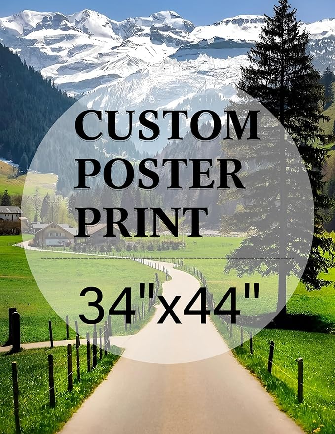 jenesaisquoi Custom Canvas Art Print 34" x 44", Upload Your Photo Image Custom Personalized Photo to Poster Printing Home Decor Wall Art Prints (Unframed)
