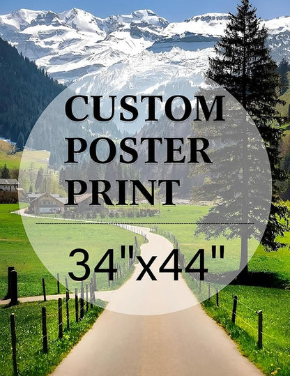 jenesaisquoi Custom Canvas Art Print 34" x 44", Upload Your Photo Image Custom Personalized Photo to Poster Printing Home Decor Wall Art Prints (Unframed)