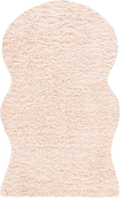 SAFAVIEH Faux Sheep Skin Collection 6' x 9' Light Pink FSS115U Silken Glam 2.35-inch Thick Area Rug