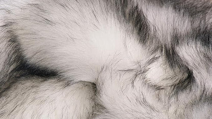 Luxe Gordon Faux Fur Rug with Soft and Fluffy Pile | Machine Washable Living Room Rug with Anti-Slip Backing | Cruelty-Free Area Rugs for Office or Bedroom, Gradient Grey, 2 ft x 6 ft