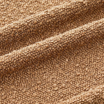 Mixhug Decorative Boucle Throw Pillow Covers, Tobacco Brown, 12 x 20 Inches, Pack of 2 - Textured Boho Pillow Covers for Couch and Bed
