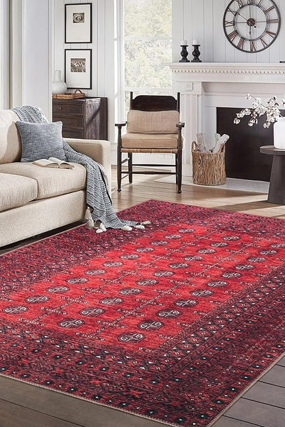 Keen Home Design 3x5 Rug - Machine Washable Entry Rug with Non-Slip Backing, Ideal for Enteryway, Kitchen, Bathroom, Laundry Room - Vintage, Easy Clean, Durable, Low Pile Rug - (3' x 5')
