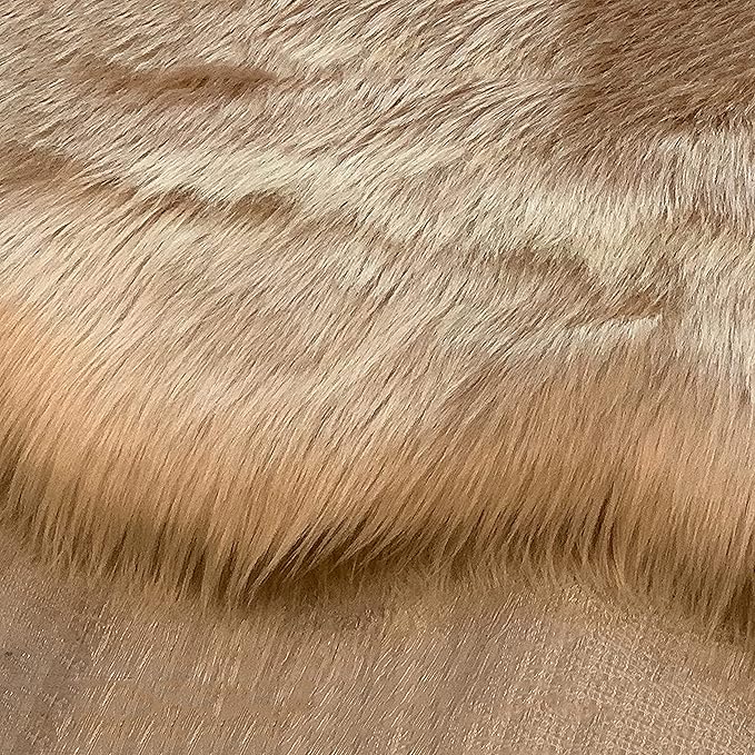 LAMBZY High Pile Super Fluffy Soft Faux Sheepskin Rug | Faux Sheepskin Rugs for Living Room Playroom Bedroom | Classic Super Soft to Touch Rug (8'x11', Beige)