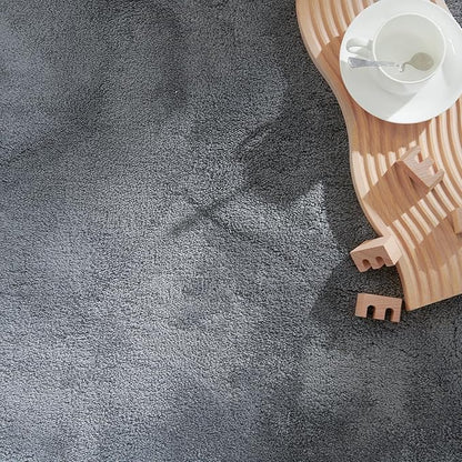 jinchan Solid Plush Area Rug 5x7 Performance Shaggy Washable Rug Indoor Soft Modern Faux Wool Cozy Non Slip Carpet for Living Room Kids Room Bedroom Dining Room Nursery Grey