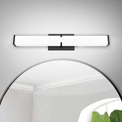 15.74Inch 2000LM Bathroom Light Fixtures 5CCT Optional, Black Modern LED Vanity Lights Clear Shade, Dimmable Bathroom Lighting Fixtures Over Mirror - ETL Listed
