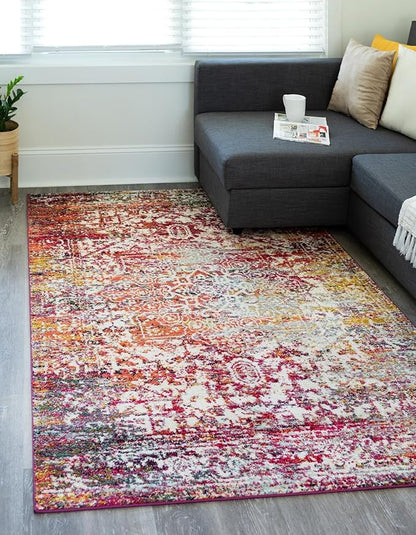 Rugs.com Arlington Collection Rug – 8x11 Multi Medium-Pile Rug Perfect for Living Rooms, Large Dining Rooms, Open Floorplans