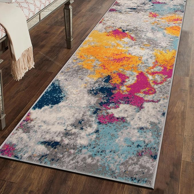 Rugshop Sky Collection Modern Abstract Runner Rug 2'7" x 6' Multi