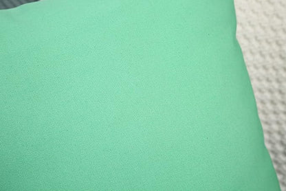 TangDepot Handmade Decorative Solid 100% Cotton Canvas Throw Pillow Covers/Cushion Covers, 45 Colors Available - (14" x 14", Mint Green)