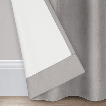 ECLIPSE Kendall Modern Blackout Thermal Rod Pocket Window Curtain for Bedroom or Living Room (1 Panel), 42" x 54", Grey