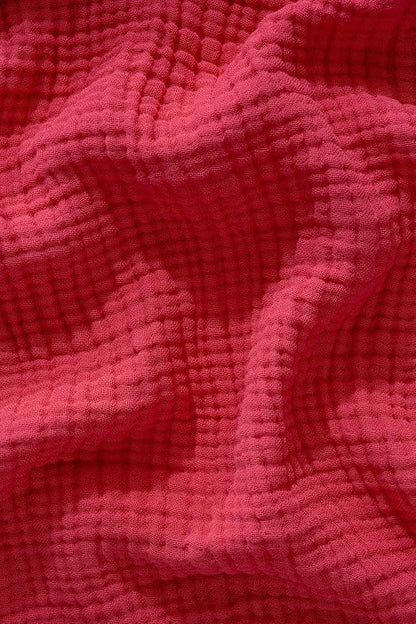 Muslin Blanket - Pure 100% Turkish Cotton Airy Soft Light Versatile Gauze Throw Blanket for Bed, Couch, Sofa (Fuchsia, California King Size (95" x 125" inch))