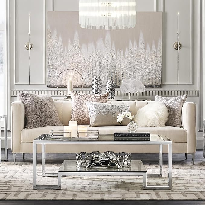 Z Gallerie One Piece Aspar Wall Sconce Long Candle Holder in Silver Finish, Retro Chic Wall Decor for Living Room, Vintage Candle Wall Sconce with Timeless Appeal(Candles not Included)