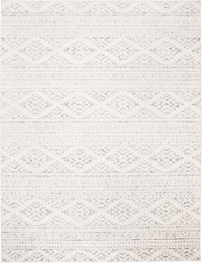 SAFAVIEH Area Rug 10x13 - Tulum Collection - Large - Ivory & Grey, Moroccan Boho Tribal Design, Non-Shedding & Easy to Clean, Ideal for Living Room, Bedroom, Dining Space (TUL272A)