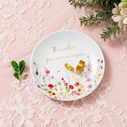 Crisky You Are Awesome Jewelry Ring Dish for Women Birthday Gifts Friendship, Inspirational Gifts Female Encouragement Gift Trinket Tray for Her Sisters Daughters Friend Cowoker Mom Aunt
