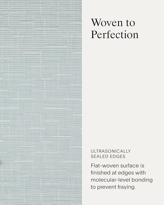 Chilewich Bamboo Placemats Set of 4 - Woven Rectangle Placemats - Reusable, Stain-Resistant, Indoor/Outdoor Tabletop Protection - 18.5" x 13.5" - Seaglass