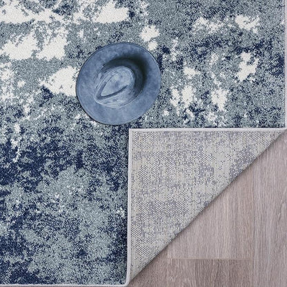 LUXE WEAVERS Abstract Modern Area Rug, Blue 6x9