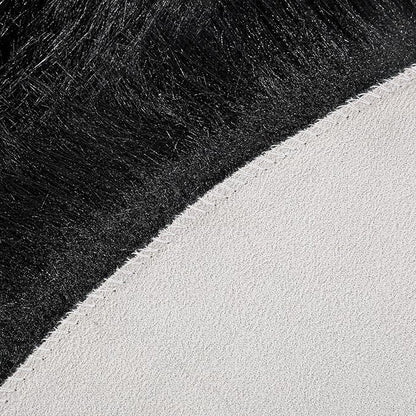 Faux Fur Rug Sheepskin Shag Fluffy Fuzzy Black 4x6 ft Rugs for Bedroom Bedside Bed Floor Living Room Plush High-Density Cushion Carpet Super Sofa Cover