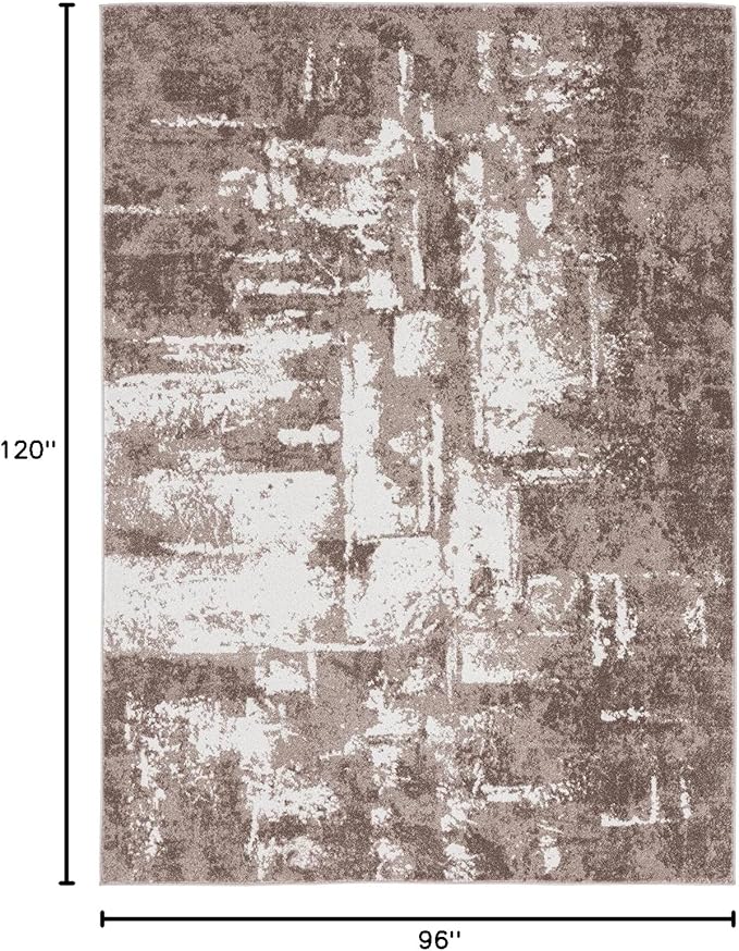 LUXE WEAVERS Hampstead Abstract Area Rug - Medium Pile, Modern Area Rug, Beige / 8 x 10