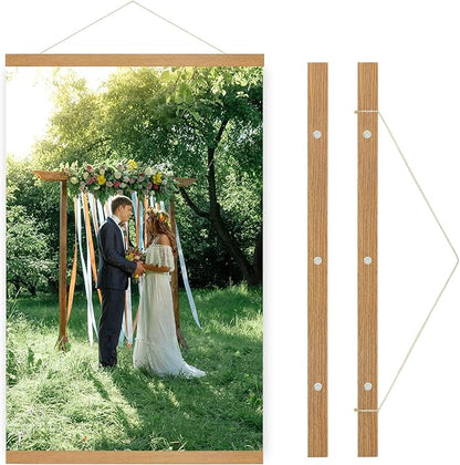 SZDHHH Custom Photo Prints with Magnetic Hanger Frame Canvas Poster Prints With Your Photos Personalized Hanging Poster Pictures Wall Art Decor Framed for Home Decor Gifts Keepsakes (12" Lx08 W)