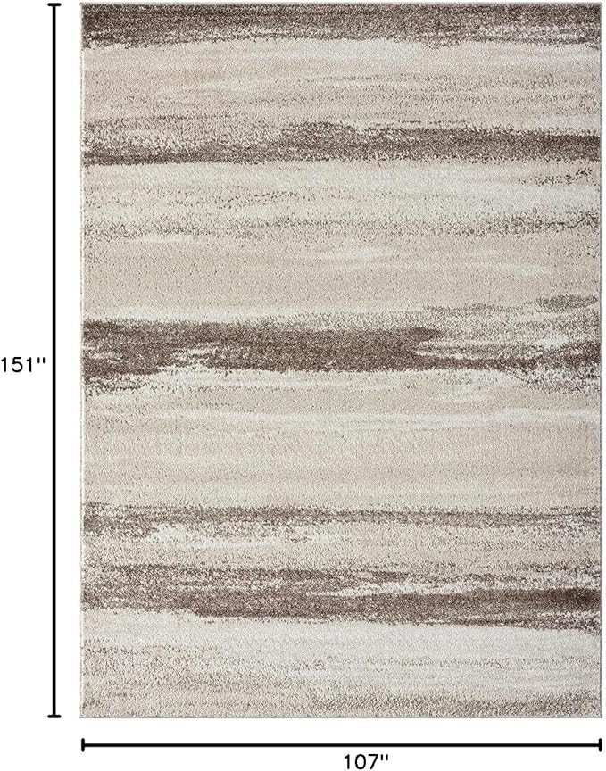 LUXE WEAVERS Rug Modern Area Rug Stain Resistant, Brown/Size 9x12