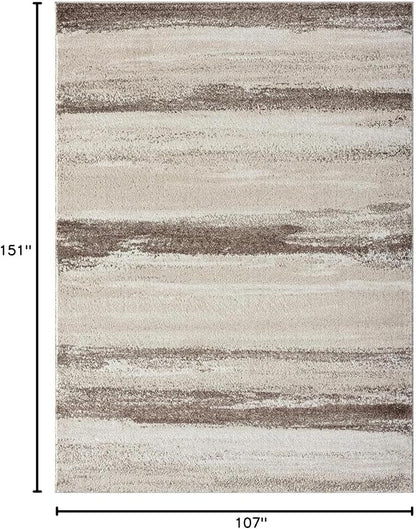 LUXE WEAVERS Rug Modern Area Rug Stain Resistant, Brown/Size 9x12