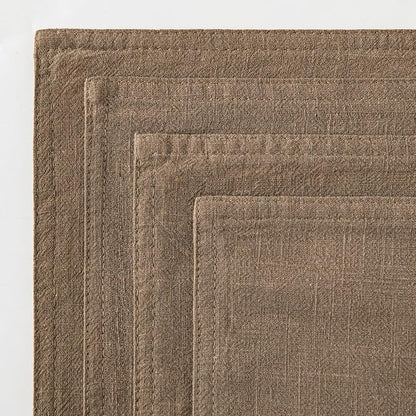 MIULEE Khaki Linen Pillow Covers Pack of 4 Decorative Natural Solid Throw Pillow Covers Soft Accent Boho Farmhouse Couch Pillowcases Modern Spring Home Decors for Living Room Bed Sofa 24x24 Inch