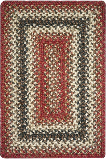 Homespice Chester Jute Woven Placemats, Warm Lodge and Cabin Decor, Set of 4, Red 13x19 Rectangle Table Mats - Vibrant Colors, Durable, Easy to Clean and Protects Furniture