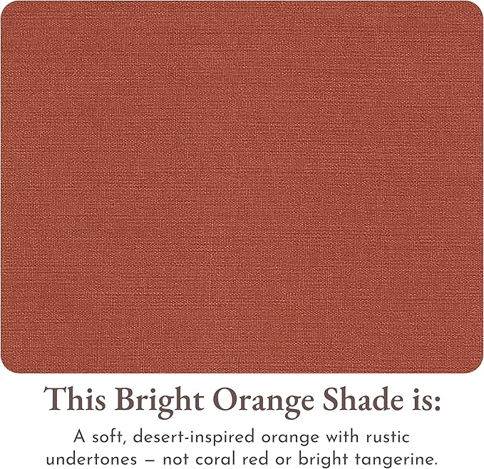 California Design Den Twin XL Bed Sheets Set - Natural 100% Cotton Sateen, Deep Pockets, Breathable and Durable Bedding for Dorm Rooms, College (Bright Orange)